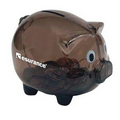 4"x3"x 3 1/2" Black Piggy Bank